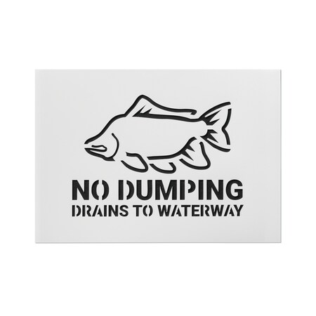 Pig Storm Drain Stencil, Storm Drain Marker, 8.75in W x 12.375in L, 3PK SGN8202